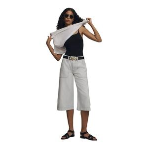 Ética Darcy High-Rise Crop Wide-Leg Culotte Jeans Size 27 NWT Light Blue color